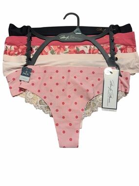 5-Pack Women's Bikini Panties - Mixed Pink & Black Assortment